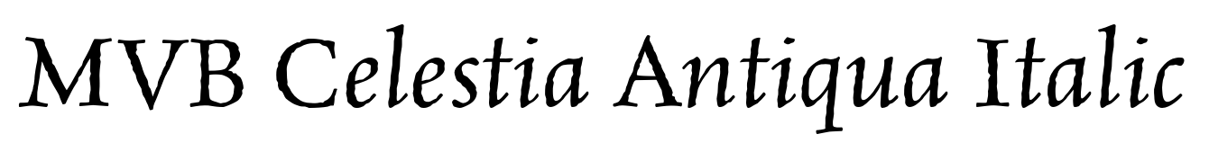 MVB Celestia Antiqua Italic